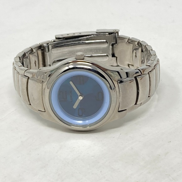 Lorus Watch Women 32mm Silver Tone Blue Dial LR0798 New Battery 7" - Picture 11 of 16